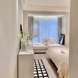 Quartz stone Low cabinet countertop in bedroom